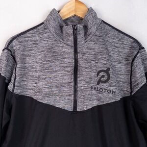 Vimmia Mens 1/4 Zip Pullover Large Black Grey Colorblock Cycling Jacket Active